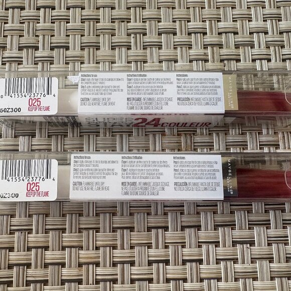 2 Maybelline KEEP UP THE FLAME #025 Super Stay 24 Hour Color Lipstick NEW SEALED - Picture 2 of 4